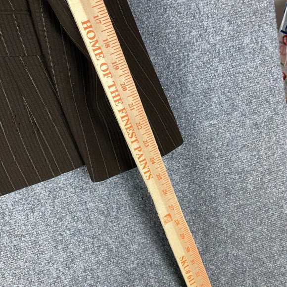 Tahari Blazer Suit Women's Size 16 Brown Striped Polyester Blend Adults - Picture 7 of 9